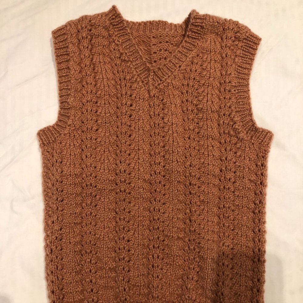 Brown Wool Sweater Vest
